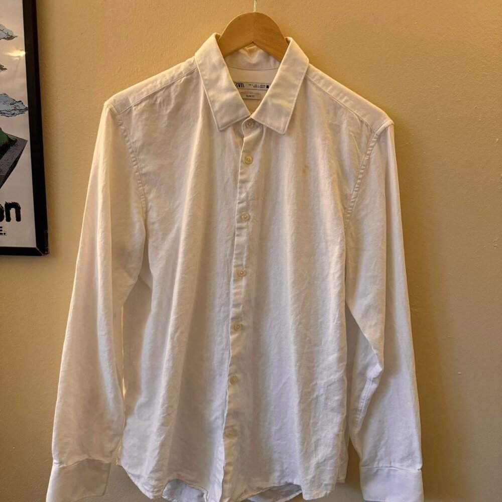 Zara Men's White Shirt